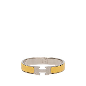 Pre-Loved Hermes Narrow Enamel Clic H Bracelet GM